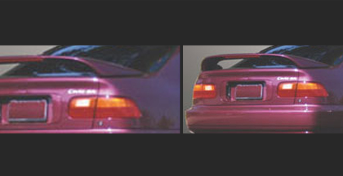 Custom Honda Civic Trunk Wing  Coupe (1992 - 1995) - $299.00 (Manufacturer Sarona, Part #HD-061-TW)